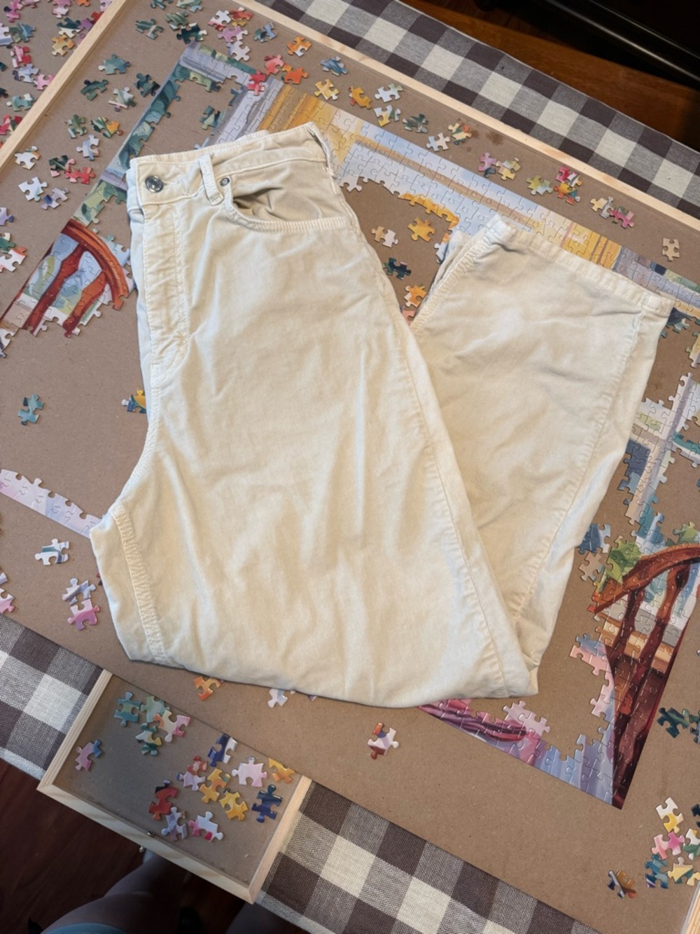 We The Free Straight Leg Jeans in Light Cream